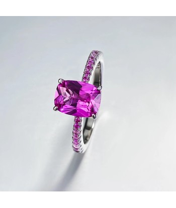 Sterling Silver Pink Sapphire Ring for Women une grave pollution 