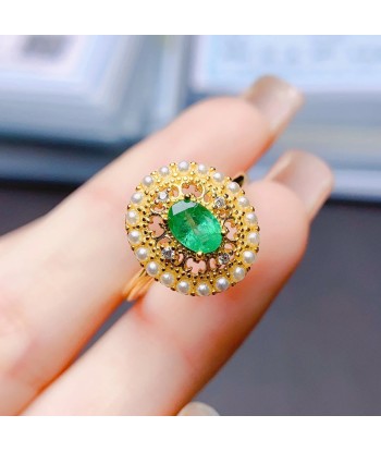 Sterling Silver Natural Emerald Ring for Women l'évolution des habitudes 