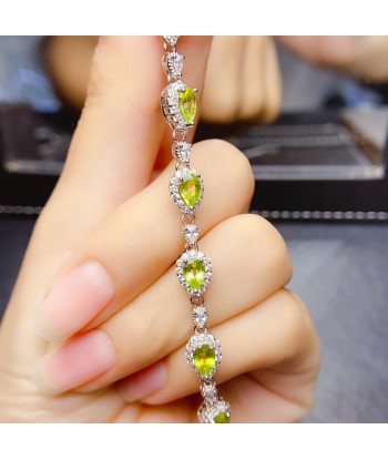 Sterling Silver Olivine Bracelet for Women prix pour 