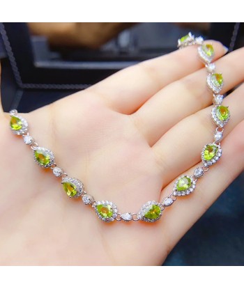 Sterling Silver Olivine Bracelet for Women prix pour 