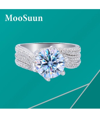 S925 Sterling Silver 8.0ct Moissanite Solitaire Ring for Women and Men Profitez des Offres !