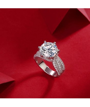 S925 Sterling Silver 8.0ct Moissanite Solitaire Ring for Women and Men Profitez des Offres !