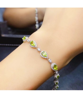 Sterling Silver Olivine Bracelet for Women prix pour 