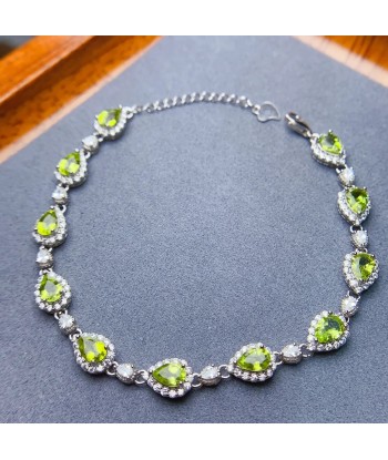 Sterling Silver Olivine Bracelet for Women prix pour 