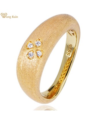 18K Gold Plated Silver Flower Lab Sapphire Ring for Women l'évolution des habitudes 