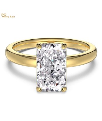 18K Gold Plated Silver Diamond Engagement Ring for Women de votre