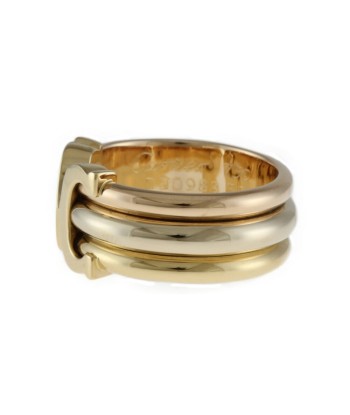 CARTIER K18 K18WG Ring / 2C Double C C2  55 No. 14.5 Gold Silver Pink Ladies 18K White Accelerating Economisez 