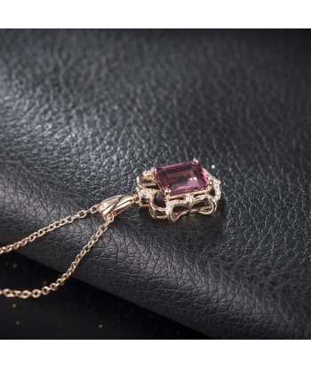 18kt Rose Gold Pink Tourmaline Pendant for Girl 50% de réduction en Octobre 2024