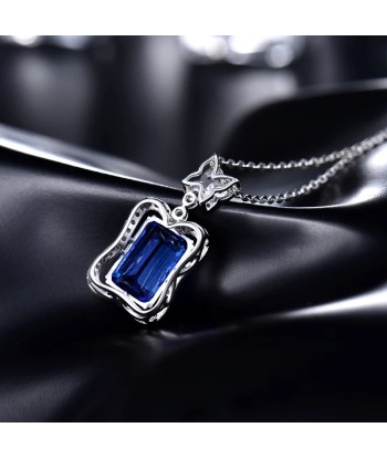 18Kt Au750 White Gold Tanzanite Diamond Pendant for Women Fin de série