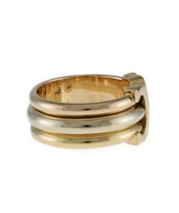 CARTIER K18 K18WG Ring / 2C Double C C2  55 No. 14.5 Gold Silver Pink Ladies 18K White Accelerating Economisez 