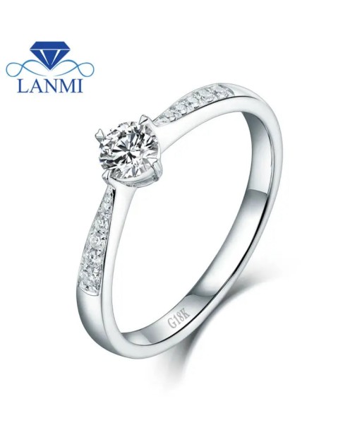 18K White Gold VS Diamond Bands Rings for Women commande en ligne