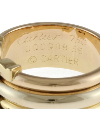 CARTIER K18 K18WG Ring / 2C Double C C2  55 No. 14.5 Gold Silver Pink Ladies 18K White Accelerating Economisez 