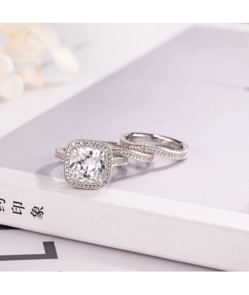 925 sterling silver simulated diamond engagement ring set for women 2023