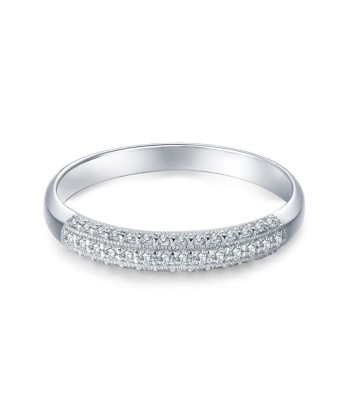 9K White Gold Real Diamond Wedding Ring for Women prix pour 