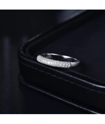 9K White Gold Real Diamond Wedding Ring for Women prix pour 