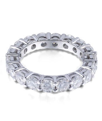 Sterling Silver Full Square Simulated Diamond CZ Eternity Band for Women paiement sécurisé