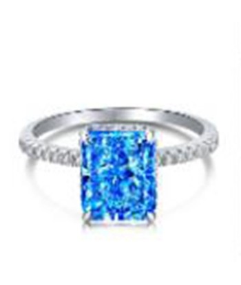 925 Sterling Silver Lab Sapphire Ring for Women pas cher 