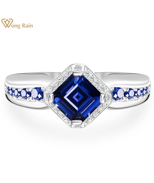 Sterling Silver Sapphire Diamond Ring for Women 2 - 3 jours ouvrés.