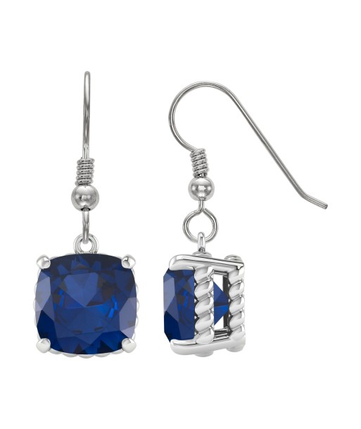 Sterling Silver with Blue Sapphire Dangle Earrings suggérées chez