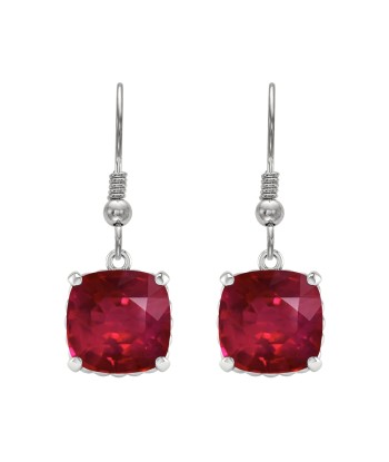 Sterling Silver with Ruby Dangle Earrings Découvrez la collection