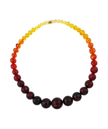 Multi Color Amber Graduated Bead Statement Necklace Dans la société mordern