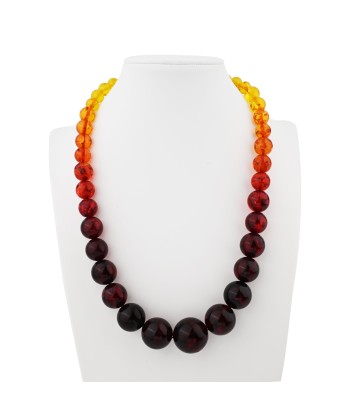 Multi Color Amber Graduated Bead Statement Necklace Dans la société mordern