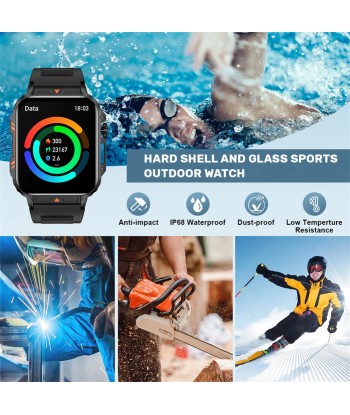 Smartwatch with 1.95 Inch Screen, Health Monitoring, IP68 Waterproof, Suitable for Men and Women Les magasins à Paris et en Île-de-France