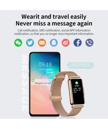 Smart Bracelet for Women & Men: Waterproof Heart Rate Blood Oxygen Monitoring Sport Smartwatch Watch 2023