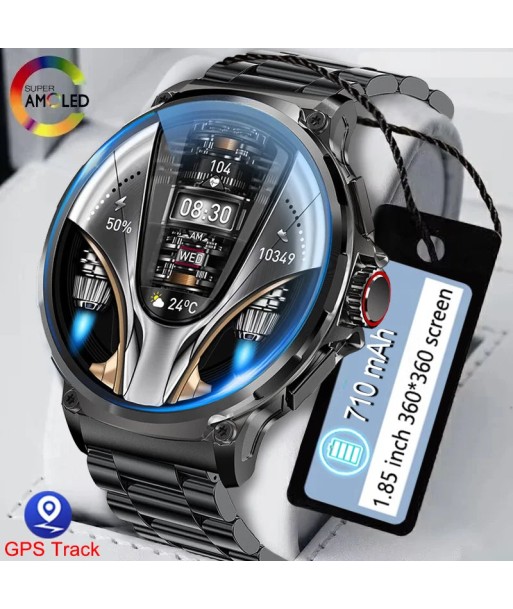 Smart Watch for Men with GPS Tracking, 1.85-Inch Display, Long Battery Life, & Health Monitoring Features Pour