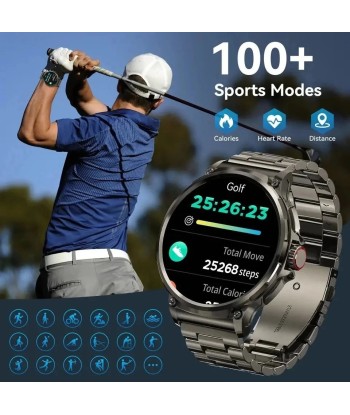 Smart Watch for Men with GPS Tracking, 1.85-Inch Display, Long Battery Life, & Health Monitoring Features Pour