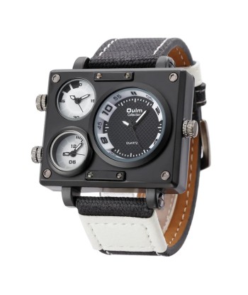 Luxury Designer Square-Face Watch with Three Time Zones for Men Venez découvrir notre 