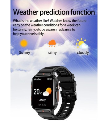 Smartwatch with 1.95 Inch Screen, Health Monitoring, IP68 Waterproof, Suitable for Men and Women Les magasins à Paris et en Île-de-France