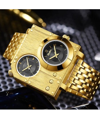 Stylish Square Men's Wristwatch with Luminous Quartz Clock and Stainless Steel Band hantent personnes