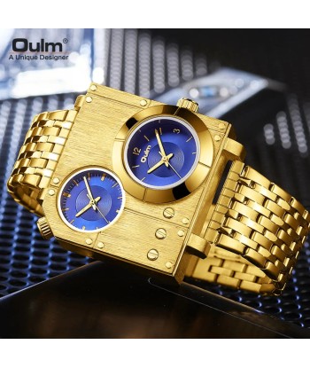 Stylish Square Men's Wristwatch with Luminous Quartz Clock and Stainless Steel Band hantent personnes