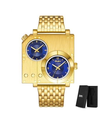 Stylish Square Men's Wristwatch with Luminous Quartz Clock and Stainless Steel Band hantent personnes