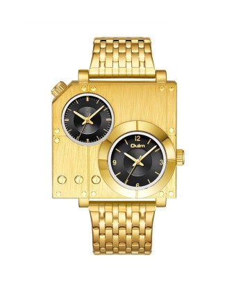 Stylish Square Men's Wristwatch with Luminous Quartz Clock and Stainless Steel Band hantent personnes