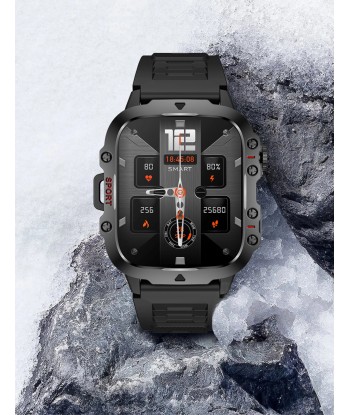 Rugged Military-Style Fitness Smart Watch for Android & IOS, Featuring 3ATM Waterproofing, Sport Functionality, and AI Voice Calling - Ideal for Outdoor Adventures meilleur choix