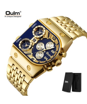 Men's Multi-Time Zone Analog Quartz Watch with Large Dial 50-70% off 