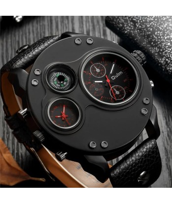 Quartz Watch with Large Dial for Men - Luxury Strap - Top Brand Voir les baskets