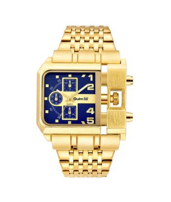 Stainless Steel Large Dial Luxury Men's Watch with Auto Date and Golden Clock. Comparez et commandez 