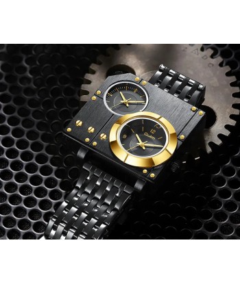 Stylish Square Men's Wristwatch with Luminous Quartz Clock and Stainless Steel Band hantent personnes