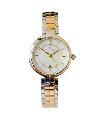 Gold Luxury Quartz Watch with Butterfly Lock & Waterproof Stainless Steel for Women. rembourrage situé sous