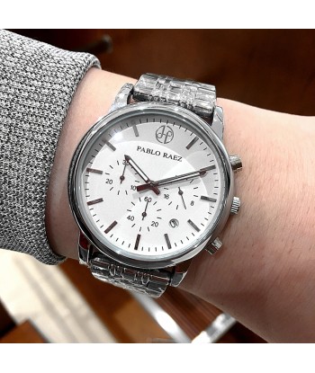 Stainless Steel Chronograph Luxury Wristwatch with Calendar and Quartz Movement for Men sur le site 