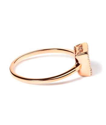 10K Rose Gold 1/3 Cttw Invisible Set Princess Cut Diamond Composite Square Shape Ring (H-I color, I1-I2 clarity) - Size 5 pas cher 