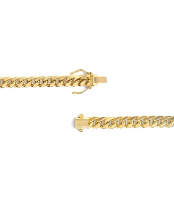 Semi-Solid 14K Yellow Gold 6.1mm Classic Miami Cuban Chain Necklace - 22 Inches 50-70% off 