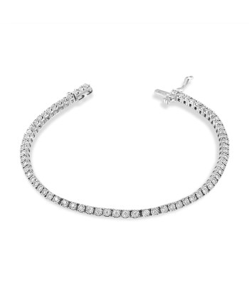 .925 Sterling Silver 1.0 Cttw Miracle Set Round-Cut Lab Grown Diamond Illusion Tennis Bracelet (F-G Color, VS2-SI1 Clarity) Size 7" les ligaments