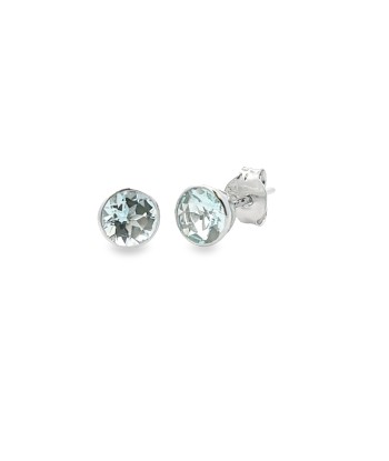 Natural .78ct Aquamarine Stud Earrings 10KT White Gold pas cher chine