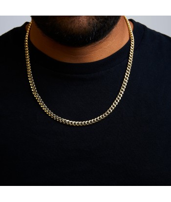 Semi-Solid 14K Yellow Gold 6.1mm Classic Miami Cuban Chain Necklace - 22 Inches 50-70% off 