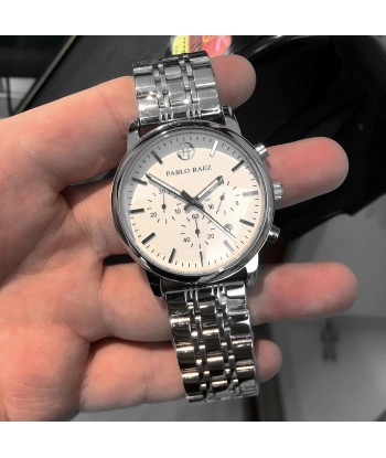 Stainless Steel Chronograph Luxury Wristwatch with Calendar and Quartz Movement for Men sur le site 