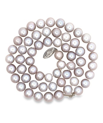 Natural FW Pearl Necklace 14KT White Gold du meilleur 